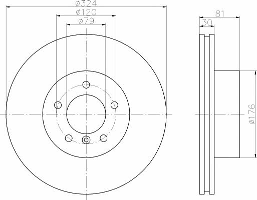 Textar 92122800 Vented brake disc, 1 pc 92122800 92122800 Textar Vented brake disc, 1 pc