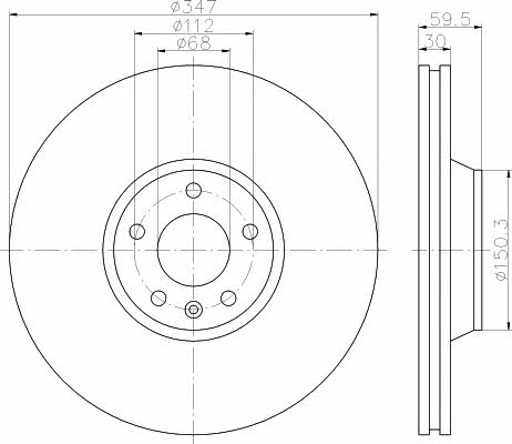 Textar 92132405 Front vented brake disc 92132405 92132405 Textar Front vented brake disc