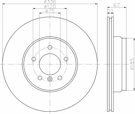 Textar 92137903 Rear ventilated brake disc 92137903