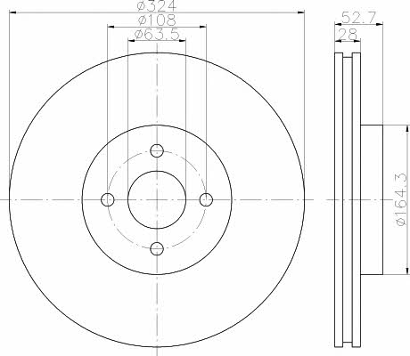 Brake disc Ford Focus: 92146400 Textar Front vented brake disc