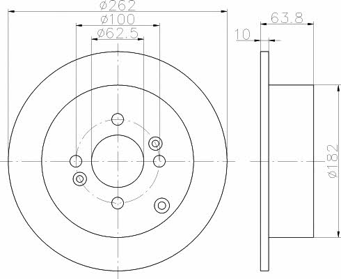 Textar 92161303 Rear brake disc, non-ventilated 92161303