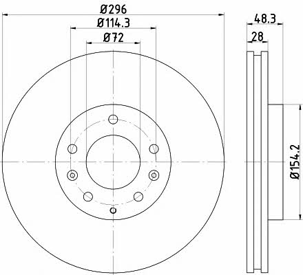 Brake disc Mazda CX-7: 92180803 Textar Vented brake disc, 1 pc