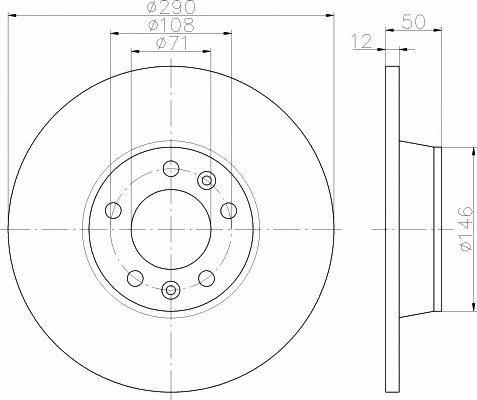Textar 92195803 Rear solid brake disc 92195803 92195803 Textar Rear solid brake disc