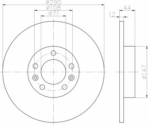 Textar 92238003 Unventilated front brake disc 92238003