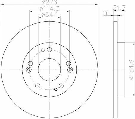 Textar 92252603 Rear solid brake disc 92252603 92252603 Textar Rear solid brake disc