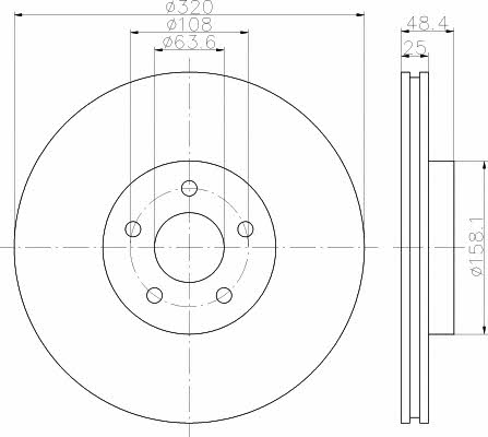 Textar 92262203 Ventilated disc brake, 1 pcs. 92262203