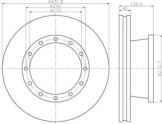 Textar 93142900 Ventilated disc brake, 1 pcs. 93142900