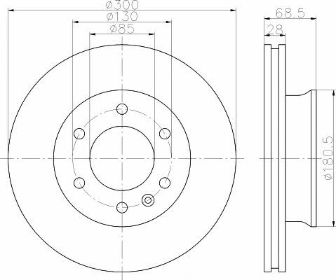 Textar 93143200 Front brake disc ventilated 93143200