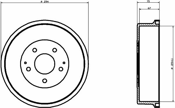 Textar 94023400 Brake drum 94023400