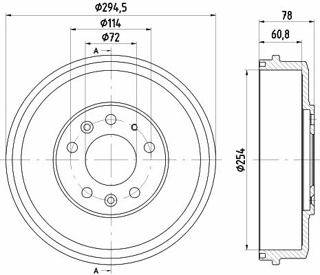 Textar 94038300 Rear brake drum 94038300