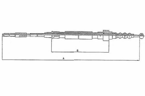 Textar 44003100 Cable Pull, parking brake 44003100