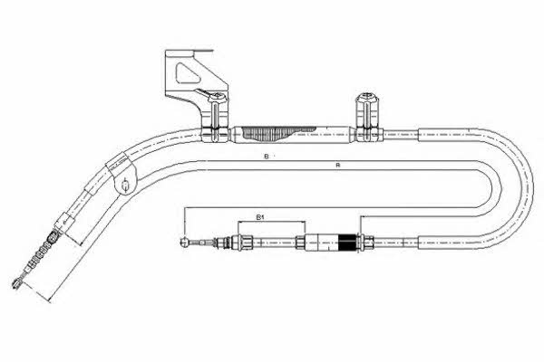 Textar 44007100 Parking brake cable left 44007100