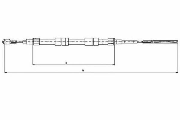 Textar 44008500 Cable Pull, parking brake 44008500