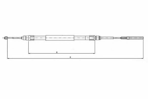 Textar 44009000 Parking brake cable, right 44009000