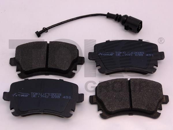 Toko T2252035 Rear disc brake pads, set T2252035