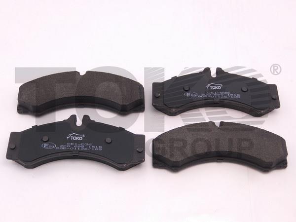 Toko T2152036 Rear disc brake pads, set T2152036