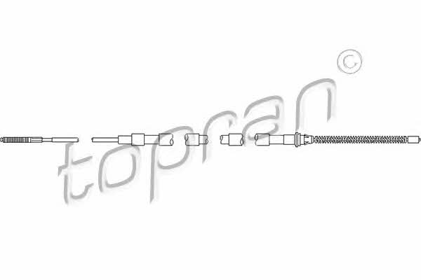 Topran 110 990 Cable Pull, parking brake 110990