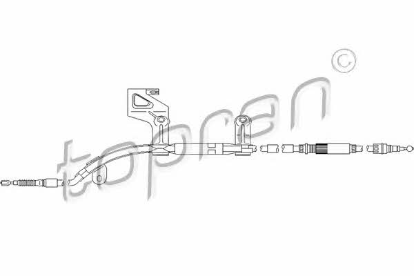 Topran 110 993 Parking brake cable, right 110993