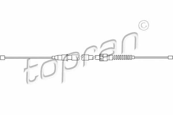 Topran 207 190 Parking brake cable left 207190