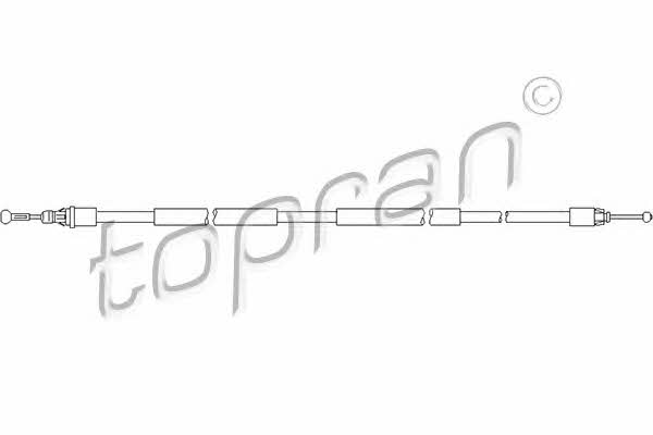 Topran 207 388 Parking brake cable, right 207388