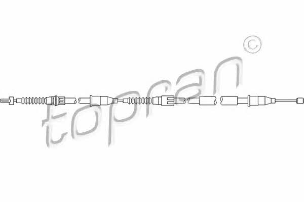 Topran 207 399 Parking brake cable left 207399
