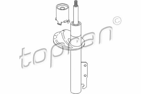 Topran 301 044 Front oil and gas suspension shock absorber 301044