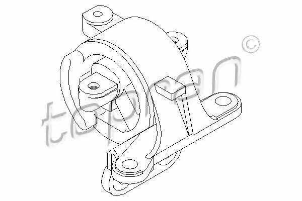 Gearbox mount Ford Fiesta: 300039 Topran Gearbox mount front