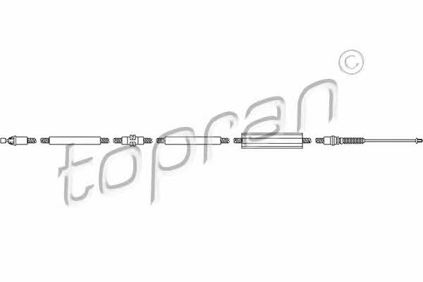 Topran 302 069 Handbrake cable 302069 302069 Topran Handbrake cable