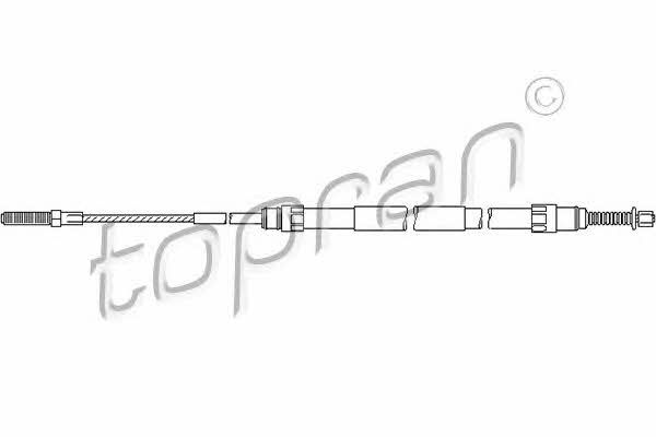Topran 501 091 Parking brake cable, right 501091