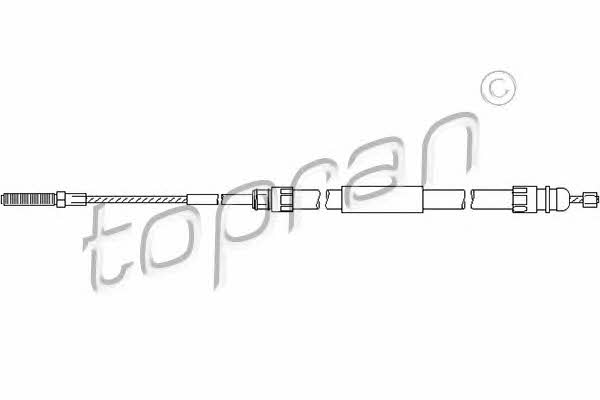 Topran 501 098 Parking brake cable, right 501098