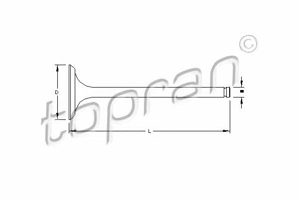 Topran 400 958 Intake valve 400958