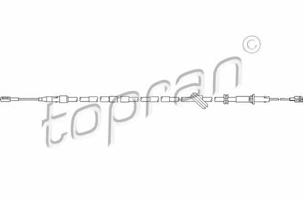 Topran 401 655 Parking brake cable, right 401655