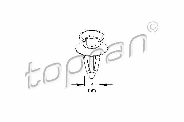 Topran 109 024 Holding Clip, interior panels 109024