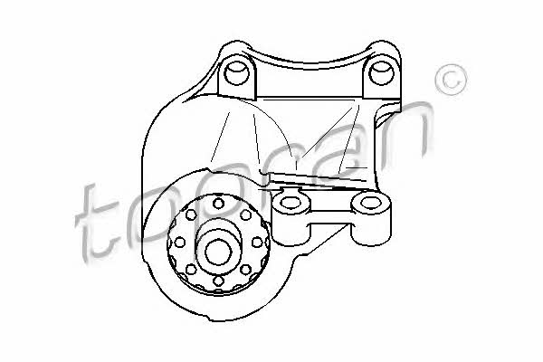 Topran 104 052 Gearbox mount rear 104052 104052 Topran Gearbox mount rear