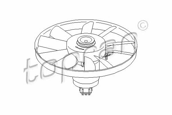 Topran 107 012 Hub, engine cooling fan wheel 107012
