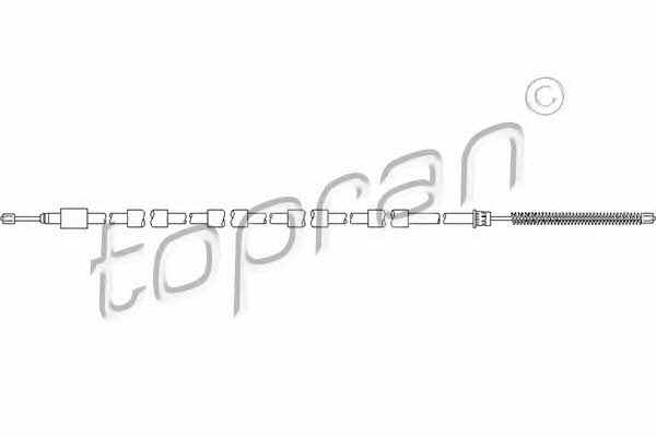 Topran 721 627 Parking brake cable left 721627