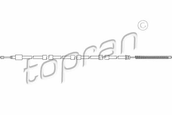 Topran 721 628 Parking brake cable, right 721628