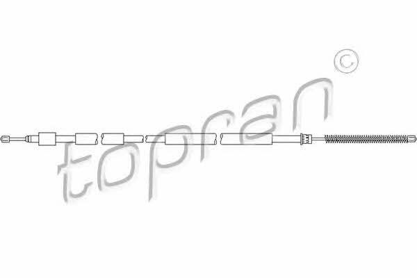 Topran 721 633 Parking brake cable, right 721633