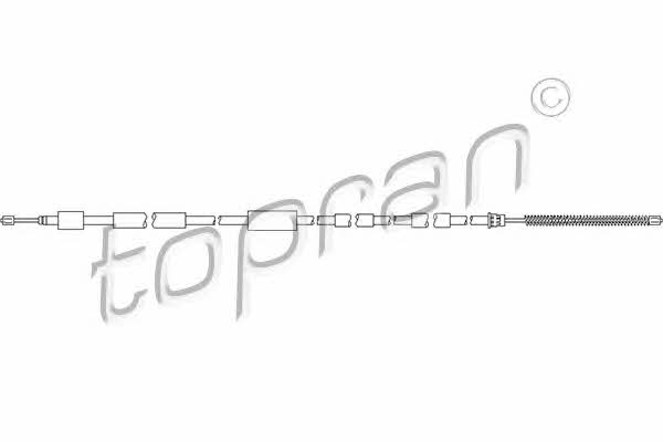 Topran 721 636 Parking brake cable left 721636