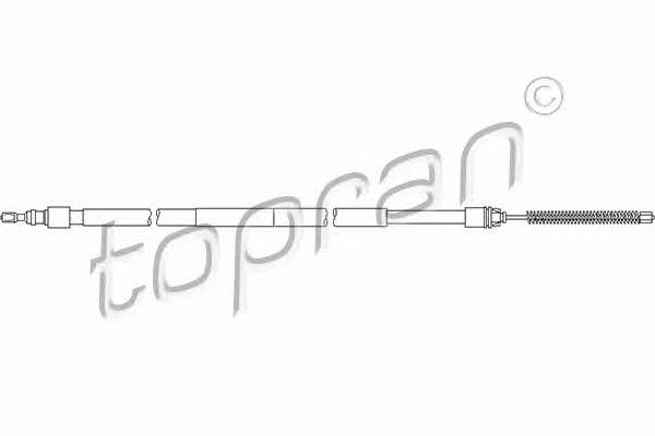 Topran 721 650 Parking brake cable, right 721650
