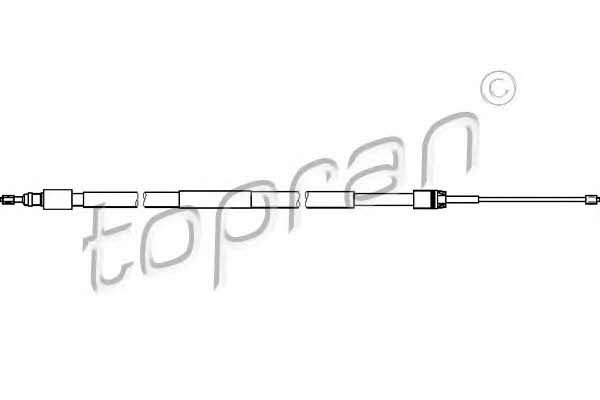 Topran 721 652 Parking brake cable, right 721652