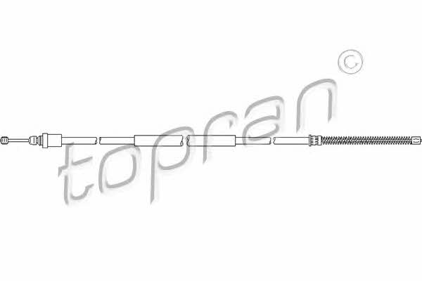 Topran 721 655 Parking brake cable, right 721655