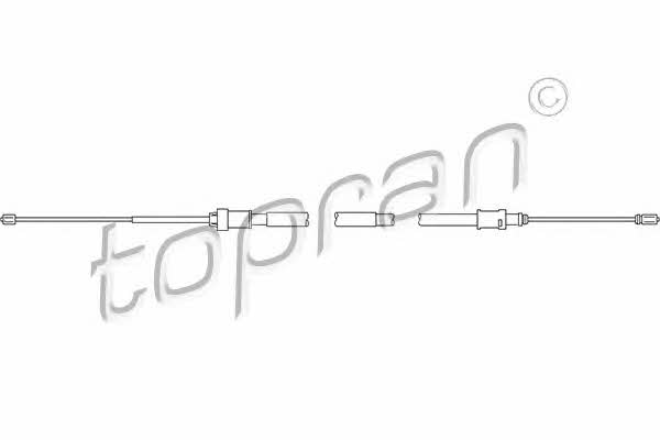 Topran 722 076 Parking brake cable, right 722076