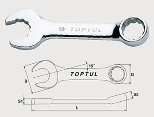 AAAG1010 Toptul Combination wrench 10 mm