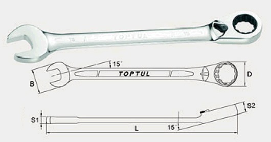 Toptul ABEA1717 Combination key ABEA1717