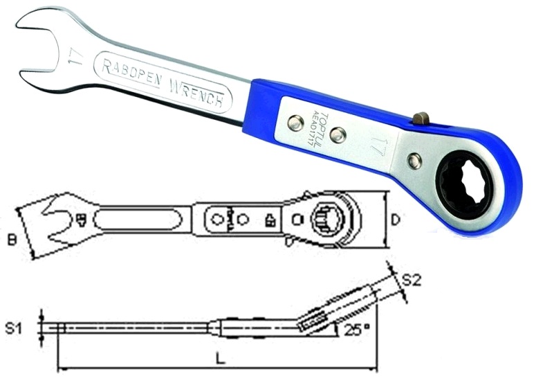 Toptul AEAD1212 Combination key AEAD1212