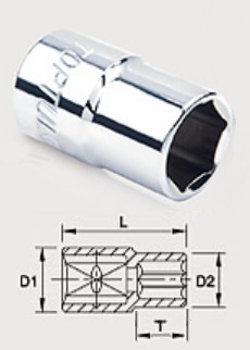 BAEA1609 Toptul 1/2 "hexagonal head 9 mm