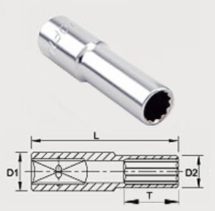 BAEF1210 Toptul 3/8 "12-sided head 10 mm