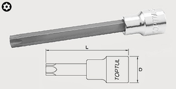 BCKA1650 Toptul 1/2 "Head with nozzle TORX T50