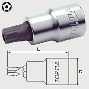 BCNA1655 Toptul 1/2 "Head with nozzle TORX T55